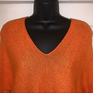 Vince orange linen sweater—NWOT